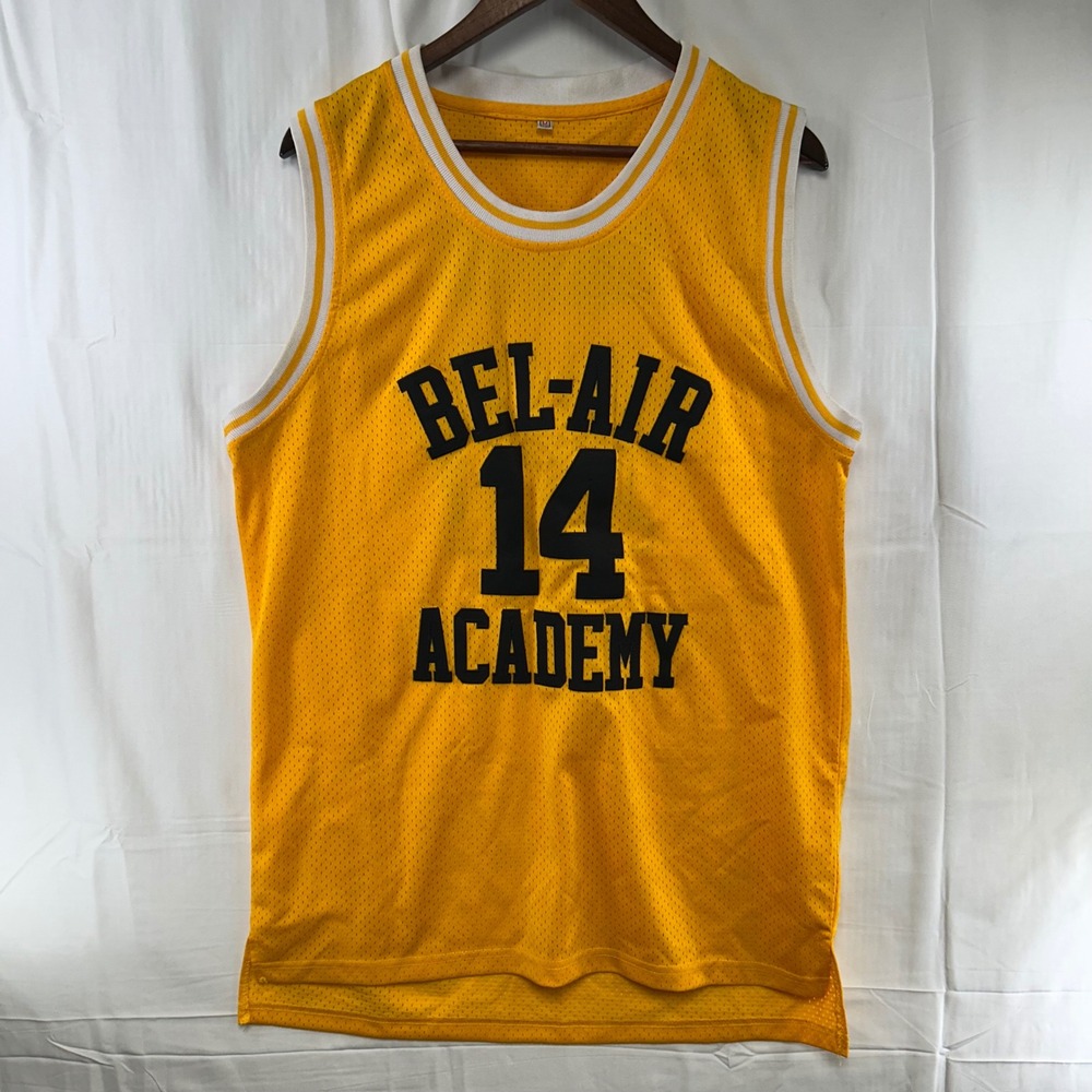 Bel-Air Academy Jersey Mens Medium Yellow Fresh Prince Smith 14